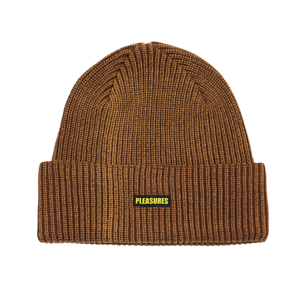 Pleasures Impact Logo Beanie 'Tan'