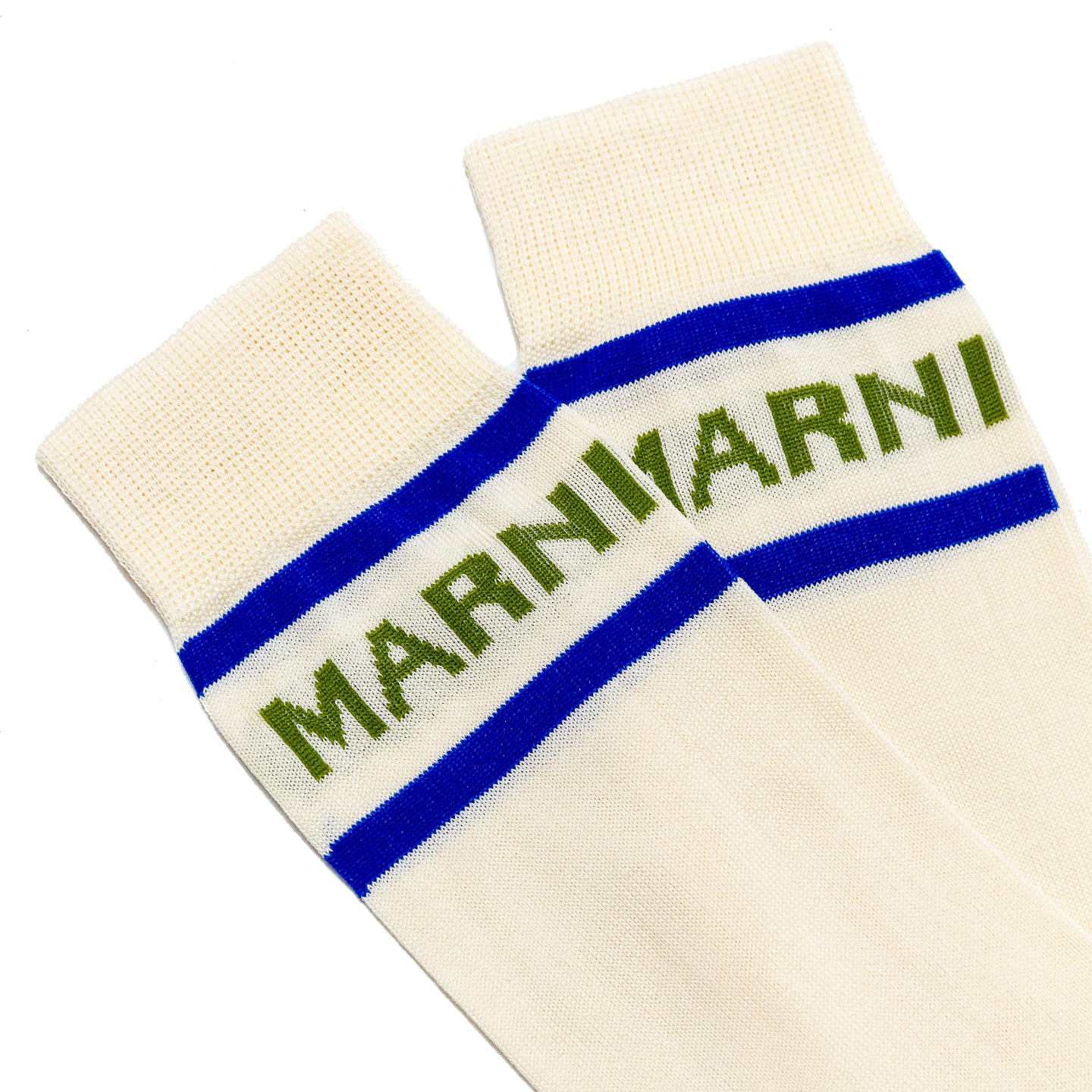 MARNI Striped Logo Socks 'Light Yellow'
