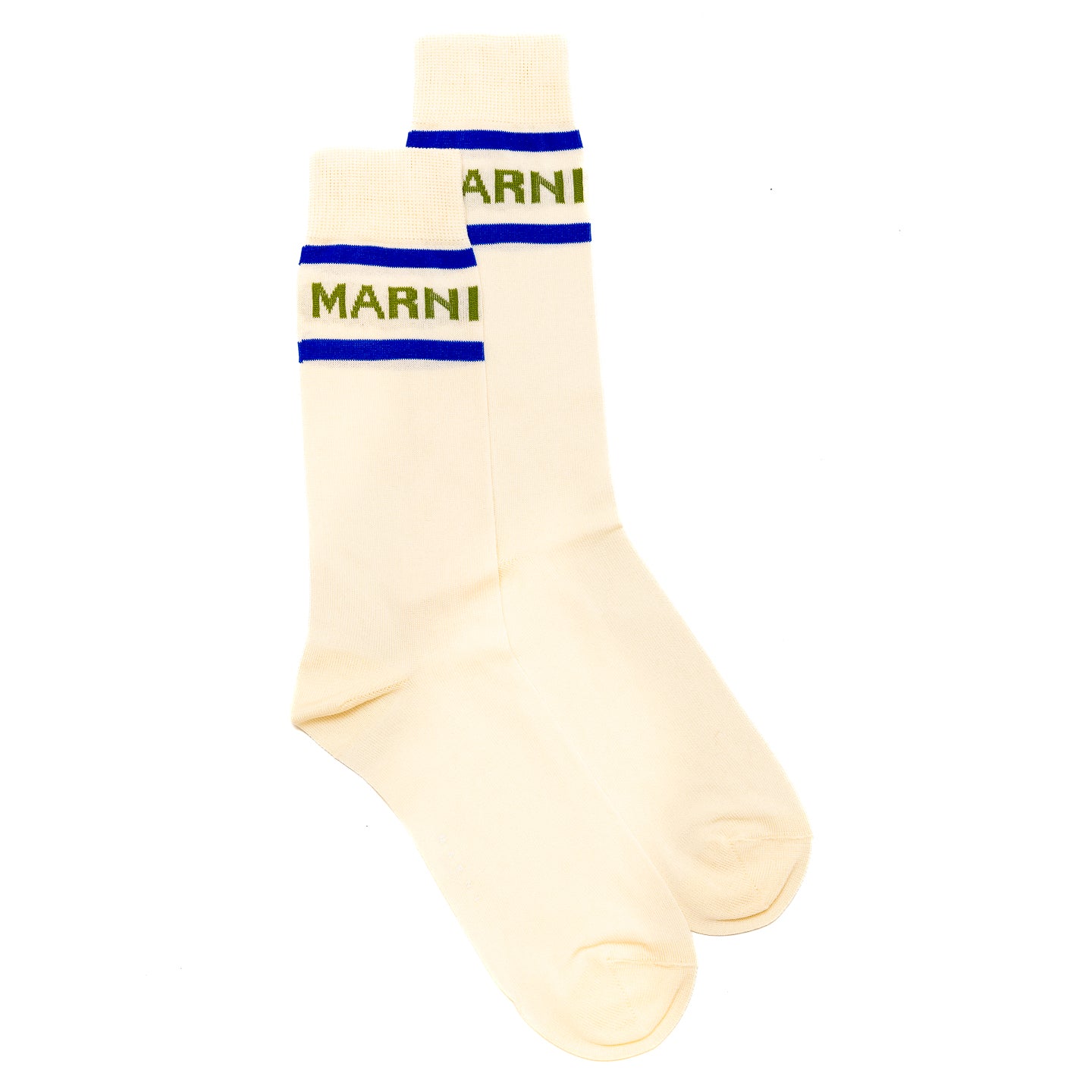 MARNI Striped Logo Socks 'Light Yellow'