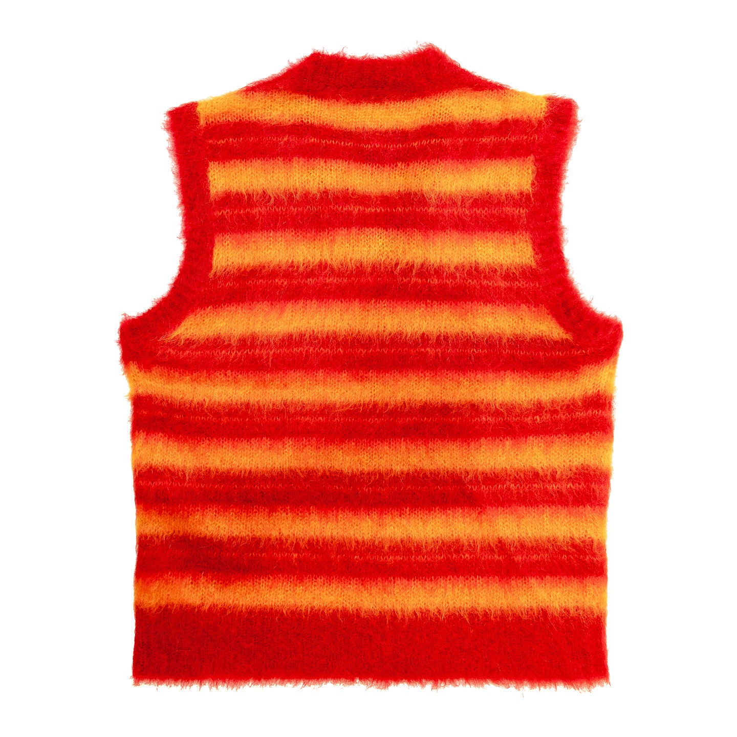 MARNI Stripe Mohair V Neck Sweater 'Lacquer'
