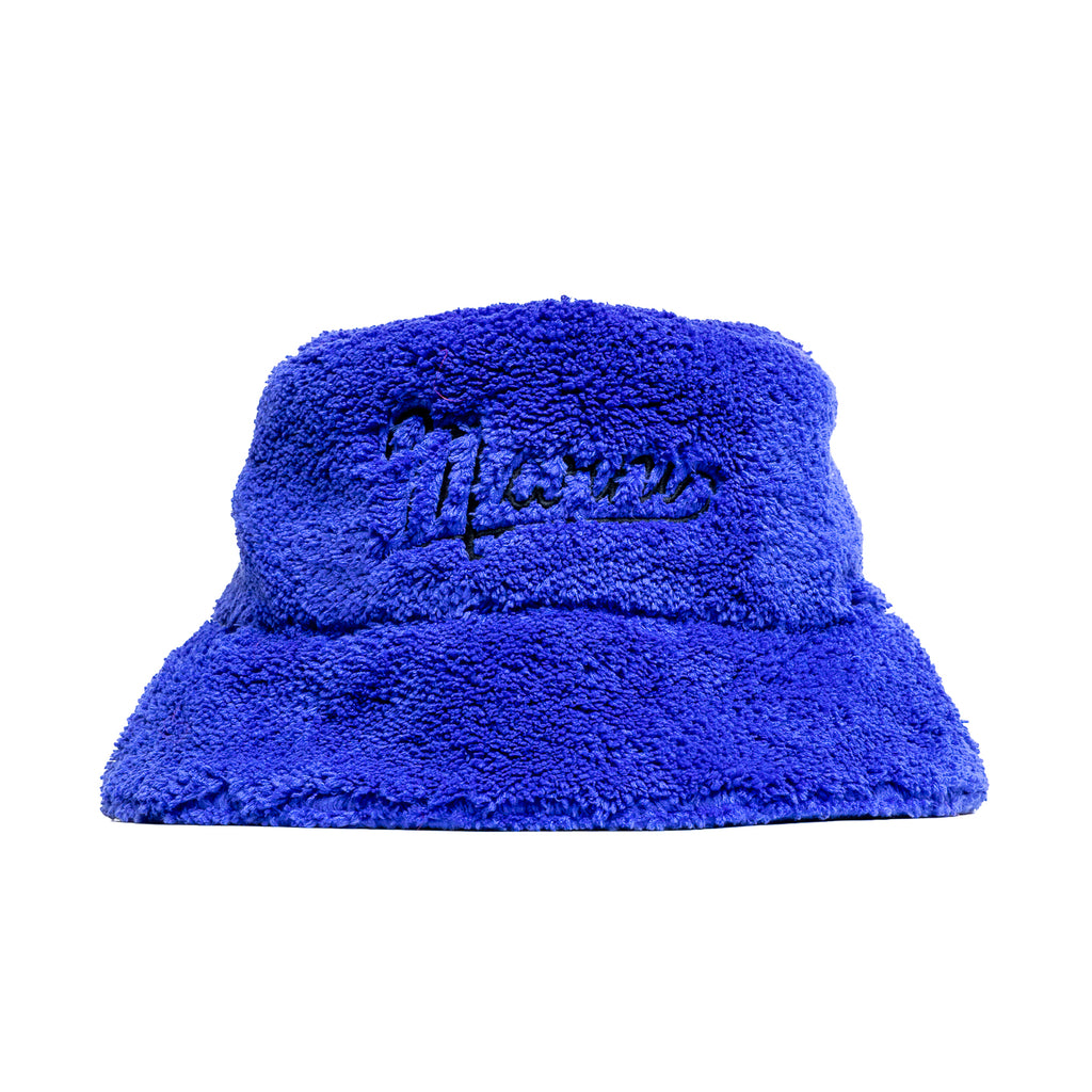 Marni Navy Cotton Logo Bucket Hat with White Embroidery Marni Navy Embroidery Bucket Hat Marni main image 4