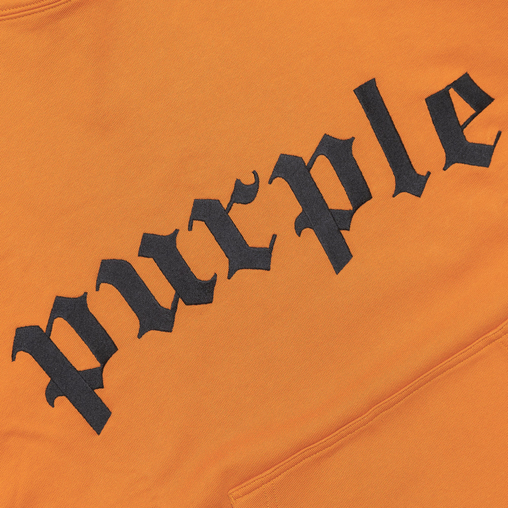 
                  
                    Load image into Gallery viewer, Purple Brand P410 Gothic Wordmarks French Terry PO Hoody &amp;#39;Marmalade&amp;#39;
                  
                