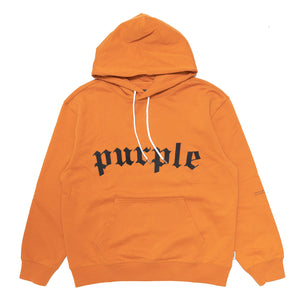 
                  
                    Load image into Gallery viewer, Purple Brand P410 Gothic Wordmarks French Terry PO Hoody &amp;#39;Marmalade&amp;#39;
                  
                