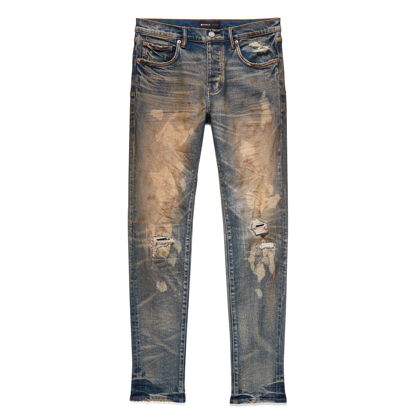 Purple Brand P001 Low Rise Skinny Jeans 'Bleached Dirty Indigo'