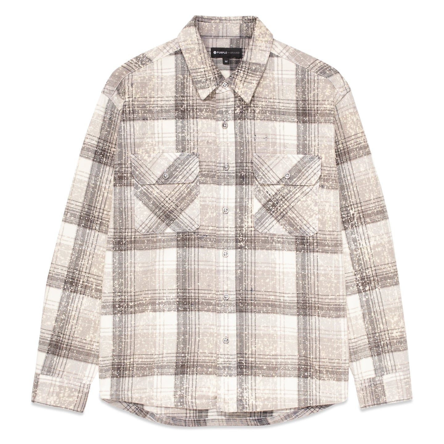 Purple Brand Plaid Long Sleeve Shirt 'Black/Grey'