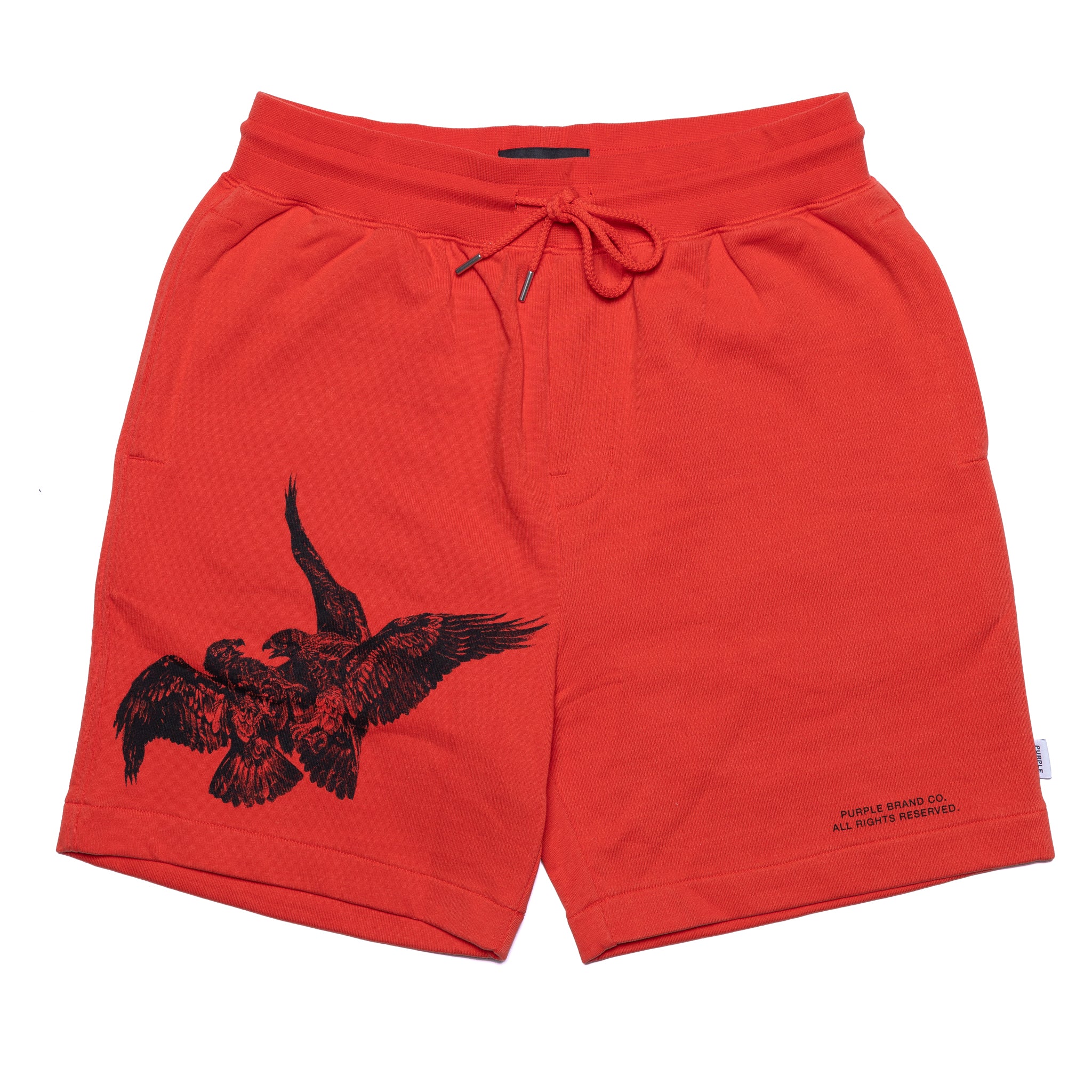 Purple Brand French Terry Red Bird Shorts