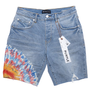 
                  
                    Load image into Gallery viewer, Purple Brand Multi Colour Tie Dye Indigo Shorts
                  
                