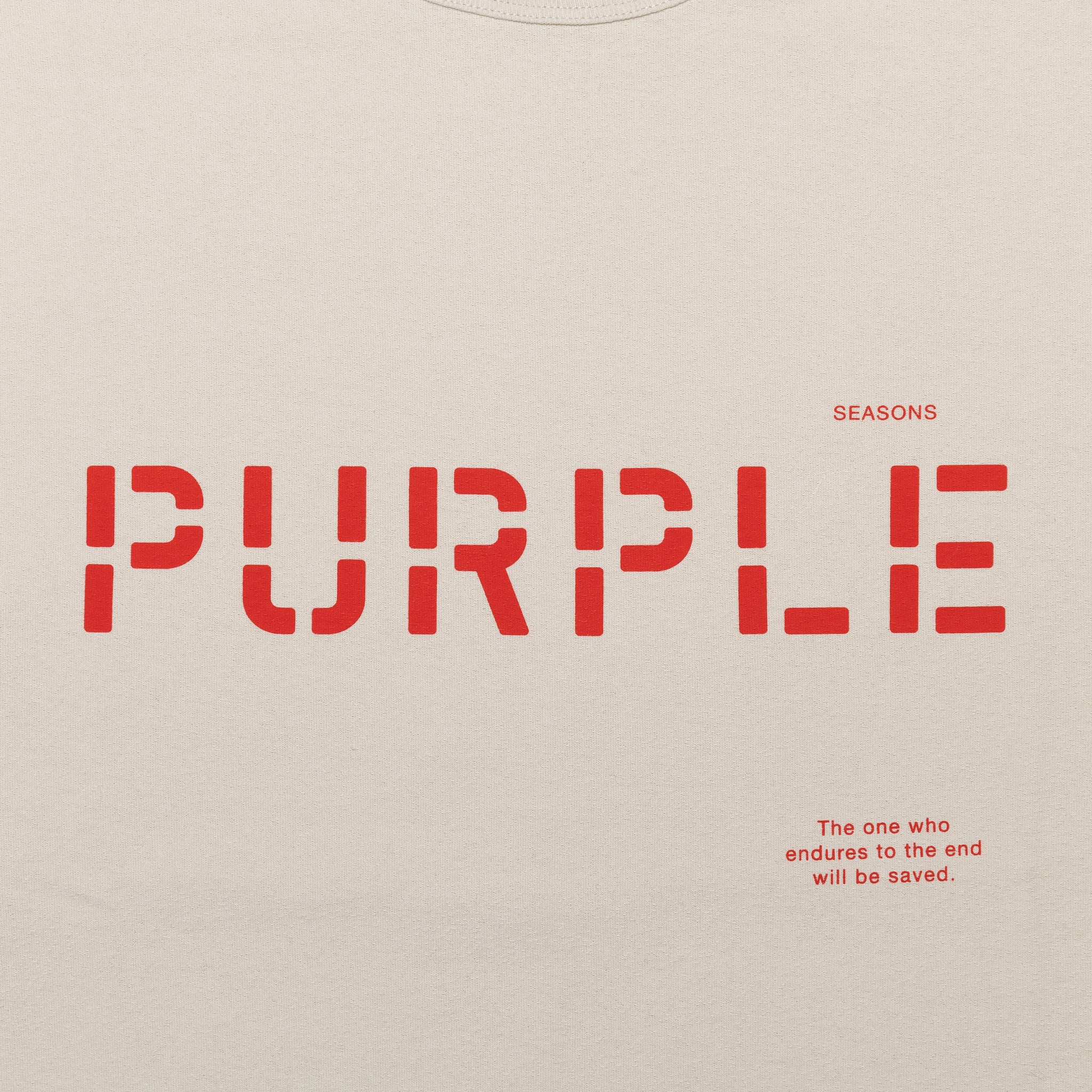 Purple Brand Jersey Cream Stencil Logo L/S