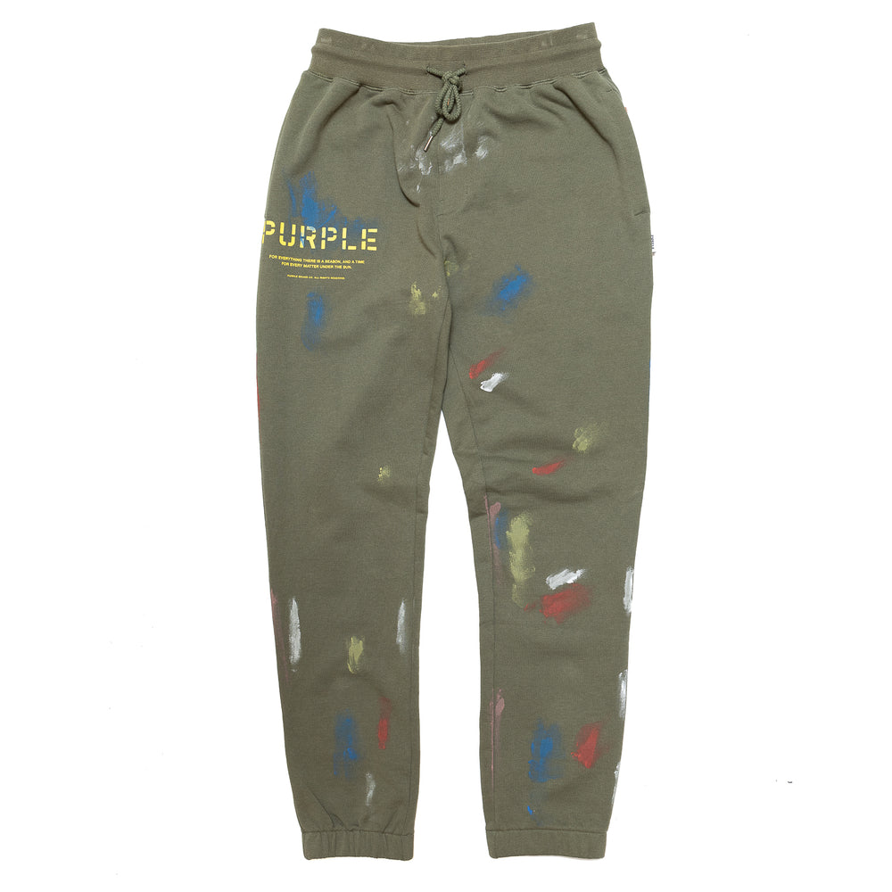 
                  
                    Load image into Gallery viewer, Purple Brand French Terry Military Stencil W/ Paint Joggers
                  
                