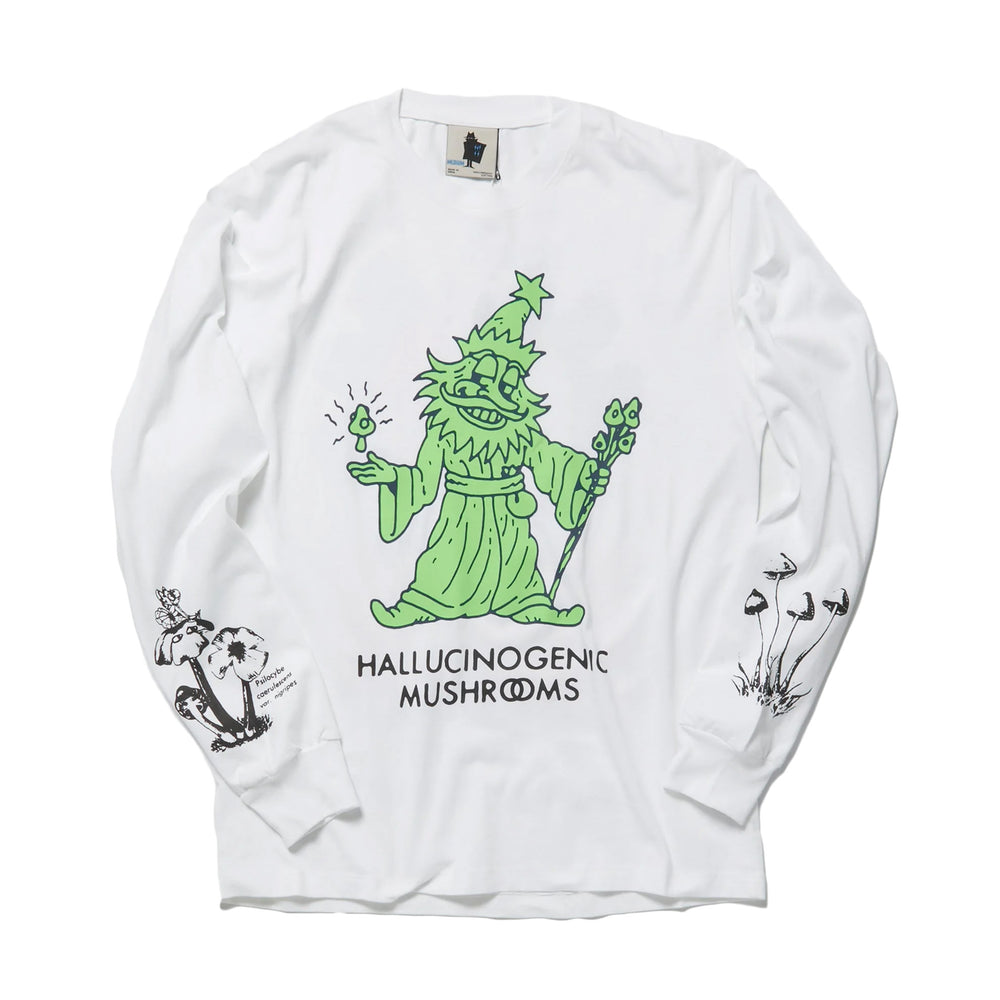 Real Bad Man Hallucinogenic Wiz Long Sleeve T-Shirt 'White'