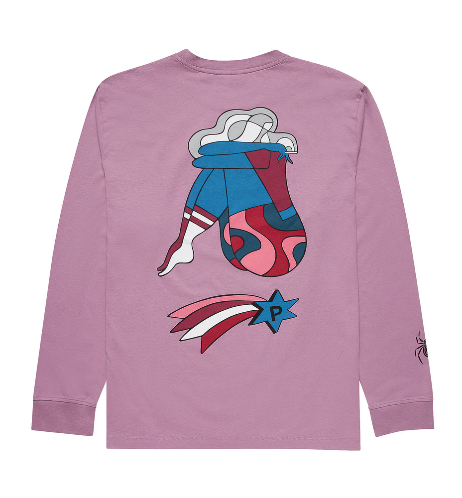 
                  
                    Load image into Gallery viewer, by Parra Cloudy Star Longsleeve T-Shirt &amp;#39;Lavender&amp;#39;
                  
                