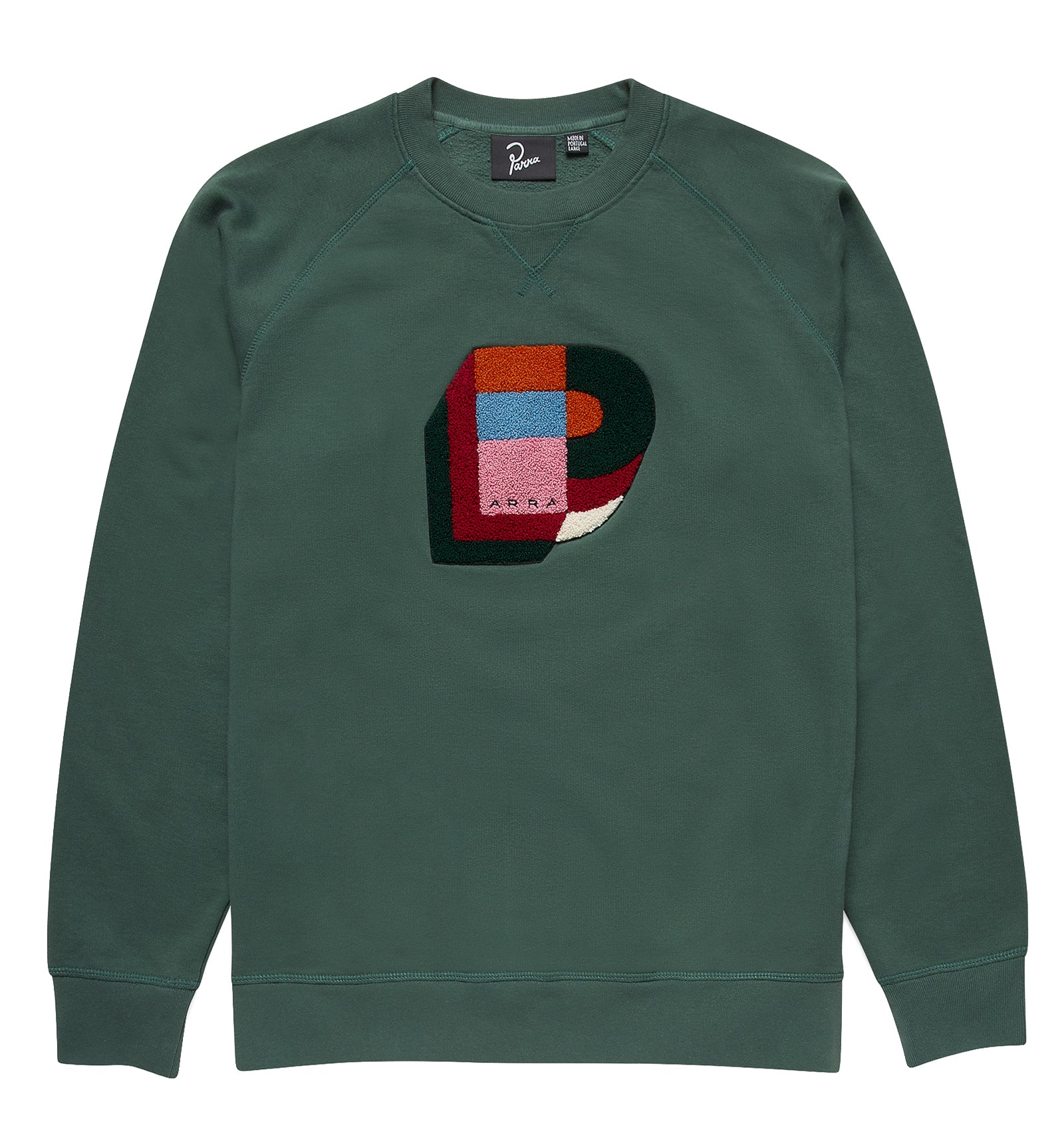 by Parra Building Block Logo Crewneck Sweatshirt 'Green'