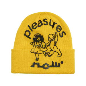
                  
                    Load image into Gallery viewer, Pleasures Chase Beanie &amp;#39;Gold&amp;#39;
                  
                