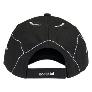 
                  
                    Load image into Gallery viewer, Pleasures Think 6 Panel Hat &amp;#39;Black&amp;#39;
                  
                