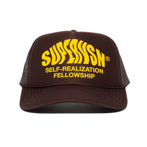 
                  
                    Load image into Gallery viewer, SUPERVSN Studio Self Realization Trucker Hat &amp;#39;Brown&amp;#39;
                  
                